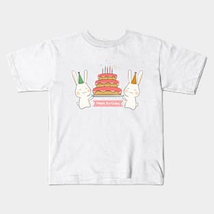 Birthday Cake Bunny Kids T-Shirt